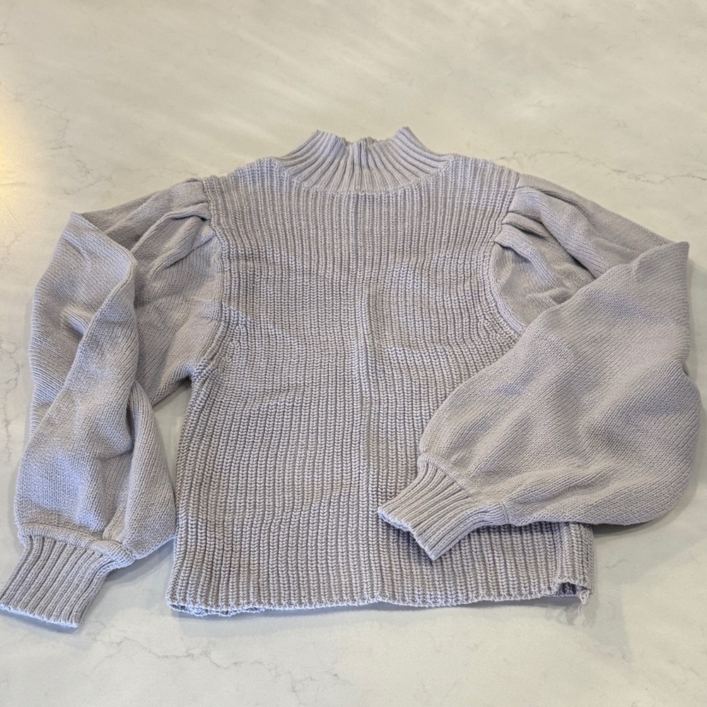 Light Lavender Ribbed Women's Sweater